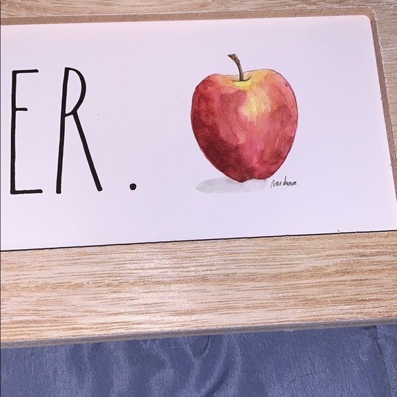 Rae Dunn number one teacher wooden sign! - Picture 2 of 5